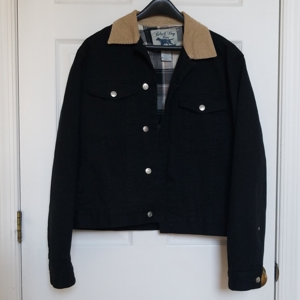 Black corduroy mens jacket